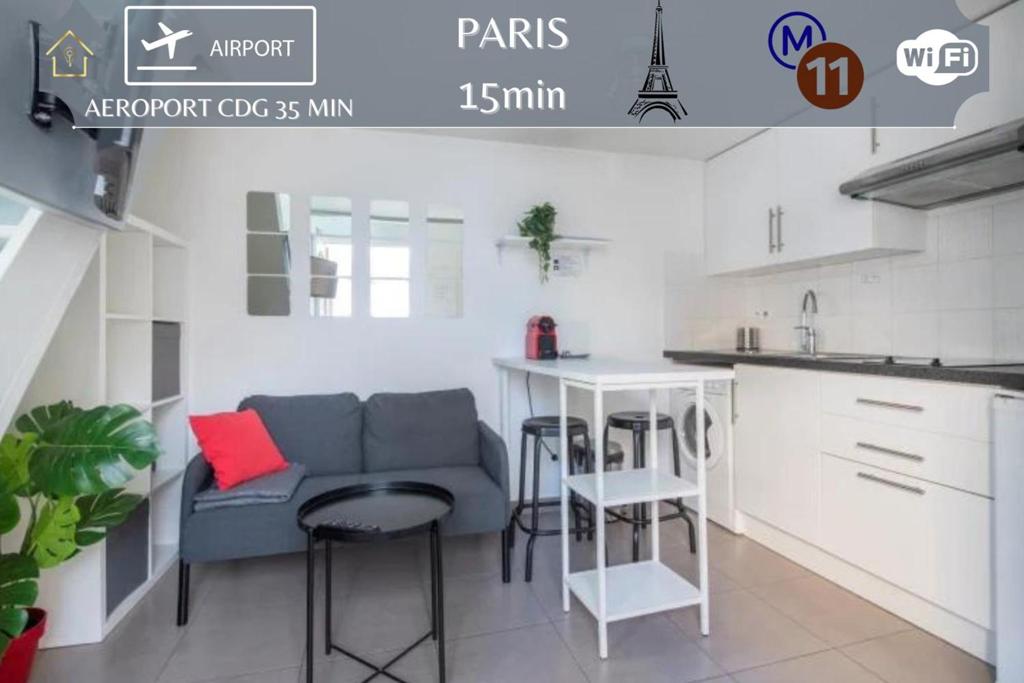 Benfleet 4 Cosy Studio Proche Paris Apartment Romainville Exterior photo